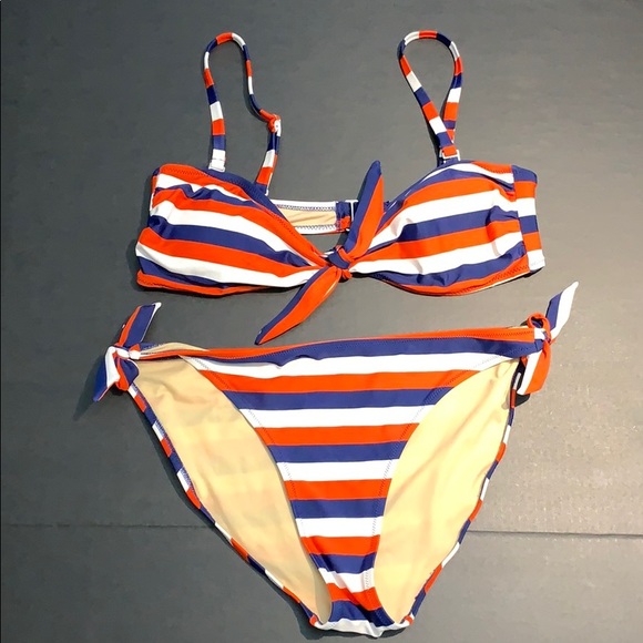 old navy red white and blue swimsuit